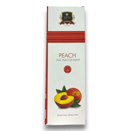 Alaukik Peach Incense - Peach / Peach - Large Pack 90gr - 55-65 sticks - Made in India