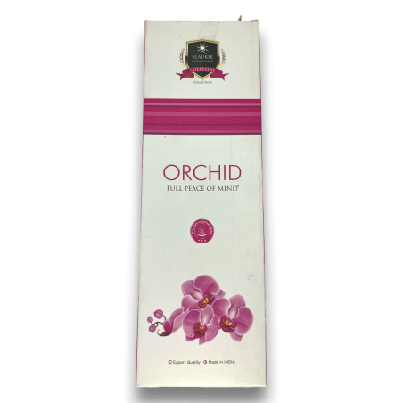 Alaukik Orchideewierook - Orchidee - Grootverpakking 90gr - 55-65 stokjes - Gemaakt in India