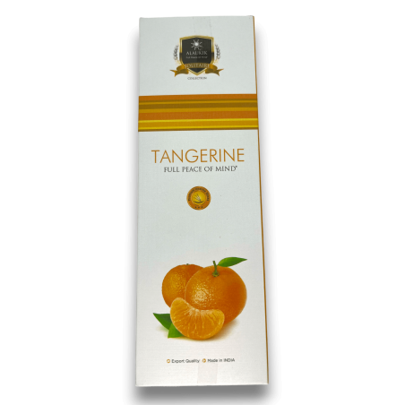 Alaukik Tangerine Wierook - Mandarijn - Grootverpakking 90gr - 55-65 stokjes - Gemaakt in India