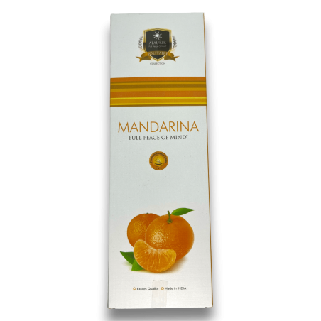 Alaukik Tangerine Wierook - Mandarijn - Grootverpakking 90gr - 55-65 stokjes - Gemaakt in India