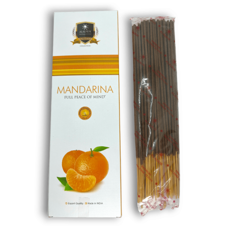 Alaukik Mandarin Tangerine Incense - Tangerine - Storpack 90gr - 55-65 pinnar - Tillverkad i Indien