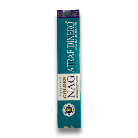 Incienso Atrae Dinero GOLDEN NAG Attract Money Masala Agarbathi - 1 cajetilla de 15gr.