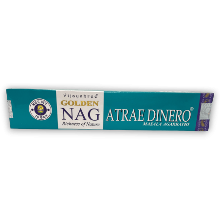 Incenso Attrae Denaro GOLDEN NAG Attrae Denaro Masala Agarbathi - 1 confezione da 15gr.