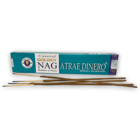 Incense Attracts Money GOLDEN NAG Attract Money Masala Agarbathi - 1 pack of 15gr.