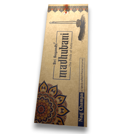 Incienso Rope Nag Champa Madhubani Sri Sugandhi - Incienso Rope con Soporte - Calidad Premium