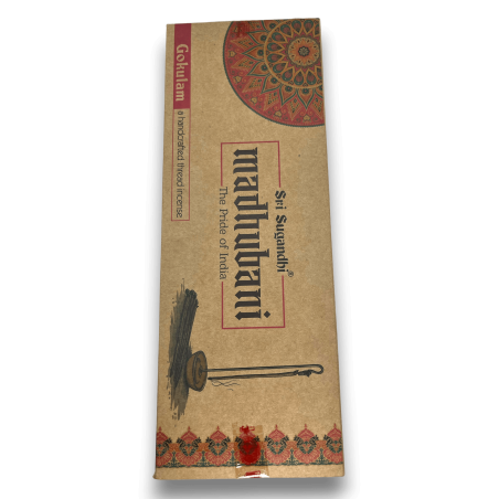 Wierooktouw Gokulam Madhubani Sri Sugandhi Roze - Wierooktouw met houder - Premiumkwaliteit