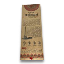 Incienso Rope Gokulam Madhubani Sri Sugandhi Rosa - Incienso Rope con Soporte - Calidad Premium