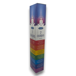 Encens Set Chakras ULLAS 7 Chakras - 7 paquets de 5 barretes d'encens