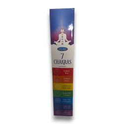 Zeven Chakra's Wierook ULLAS 7 Chakra's - 7 pakjes van 5 wierookstokjes