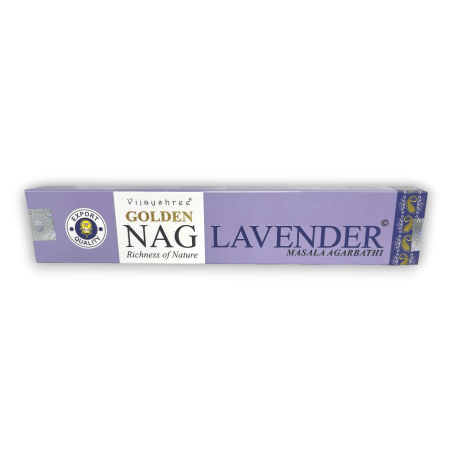 Lavendelwierook GOLDEN NAG Lavander Vijayshree geur - 1 doos van 15gr.