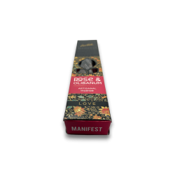 Incienso Rosa y Olíbano Amor Manifest Sree Vani Love Rose & Olibanum - Incienso Artesanal - 4 barritas gruesas calidad Extra