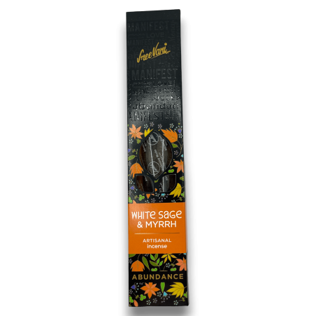 White Sage & Mirre Abundance Wierook Manifest Sree Vani White Sage & Mirre Abundance - Handgemaakte wierook - 4 stokjes