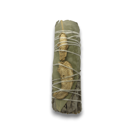 Fascio di salvia bianca, eucalipto e zenzero prodotto in Messico - Fascio di erbe 10 cm