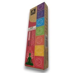 Zestaw Seven Chakras AROMA 7 Chakras - Kadzidełka i 7 aktywowanych żarówek oczyszczających Eco Artisanal