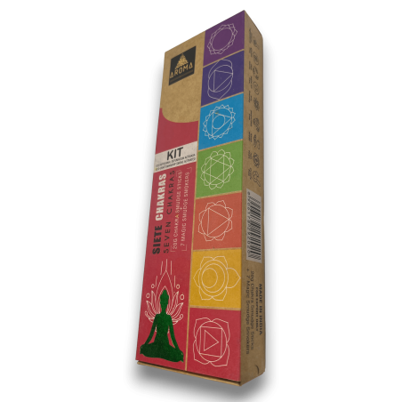 セブン チャクラ キットAROMA 7 チャクラ - お香スティックと 7 つの活性化消煙電球 Eco Artisanal