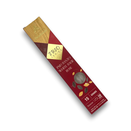 Räucherstäbchen AROMA Trio Palo Santo, Weißer Salbei und Rose - Trio Serie 1 Packung 15gr.