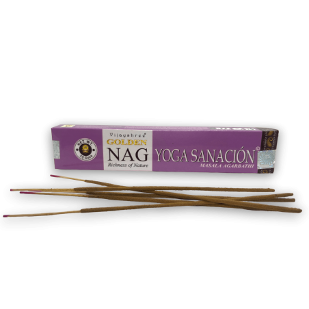 ヨガ ヒーリング お香GOLDEN NAGヨガ ヒーリング ヴィジェイシュリー フレグランス - 1 箱 15gr。