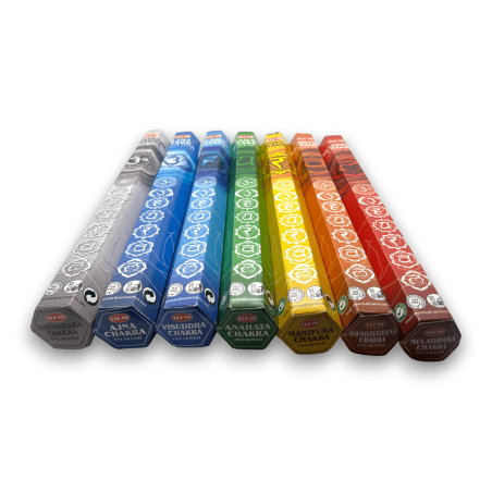 Set Inciensos Siete Chakras HEM 7 Chakras - 7 paquetitos de 20 barritas