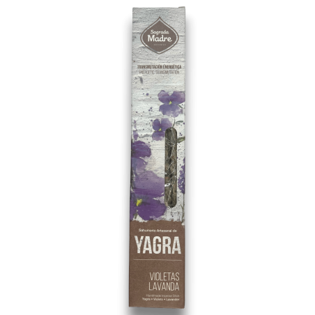 Yagra Incenso Violetas Lavanda Mãe Sagrada Sahumerio Artesanal