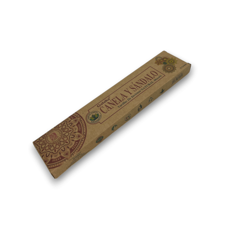 Incienso Canela y Sándalo Orgánico GOLOKA Cinnamon & Sandalwood - Natural Masala Incense - 1 cajetilla de 15gr