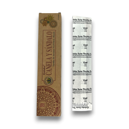 Zimt & Sandelholz Bio Weihrauch GOLOKA Zimt & Sandelholz - Natürlicher Masala Weihrauch - 1 Packung à 15gr