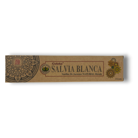 Encens Sauge Blanche Bio GOLOKA Sauge Blanche - Encens Masala Naturel - 1 sachet de 15gr