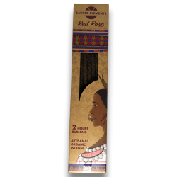 SACRED ELEMENTS Incenso Red Rose HEM - 10 bastões artesanais orgânicos