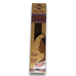 SACRED ELEMENTS Red Rose HEM Rökelse - 10 ekologiska hantverkspinnar