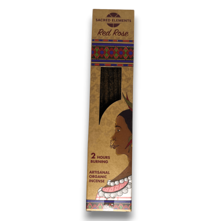 Encens Rose Rouge ÉLÉMENTS SACRÉS Rose Rouge HEM - 10 tablettes bio artisanales