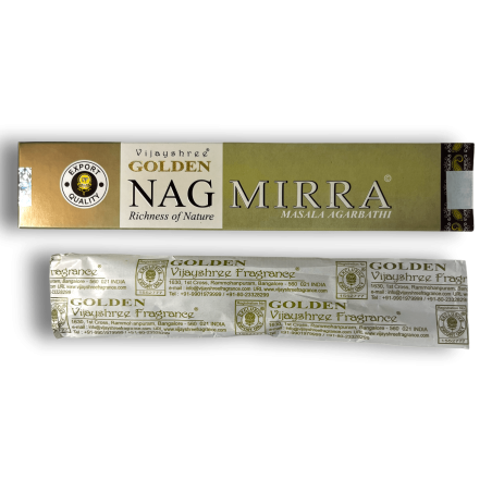 Incenso de Mirra GOLDEN NAG Fragrância Mirra Vijayshree - 1 Caixa de 15gr.