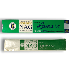 Encens Lamare Salvia Blanca i Lavanda GOLDEN NAG Lamare White Sage & Lavander Vijayshree Fragance - 1 Cajetilla de 15gr.