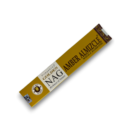 Encens Ámbar Almizcle GOLDEN NAG Amber Musk Vijayshree Fragance - 1 Cajetilla de 15gr.