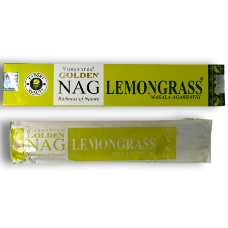 Citrongräs Rökelse GOLDEN NAG Citrongräs Vijayshree Doft - 1 ask med 15gr.
