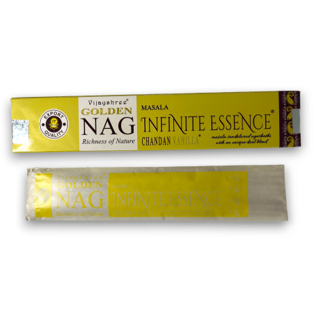 Chandan och Vanilla Infinite Essence Rökelse GOLDEN NAG Infinite Essence Vijayshree Doft - 1 ask med 15gr.