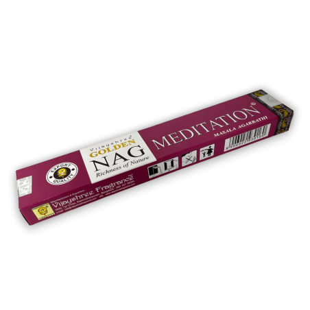 Incienso Meditación GOLDEN NAG Meditation Vijayshree Fragance - 1 Cajetilla de 15gr.