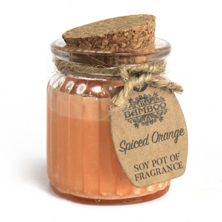 Vela de Cera de Soja Tarro - Naranja Especiada  - 1