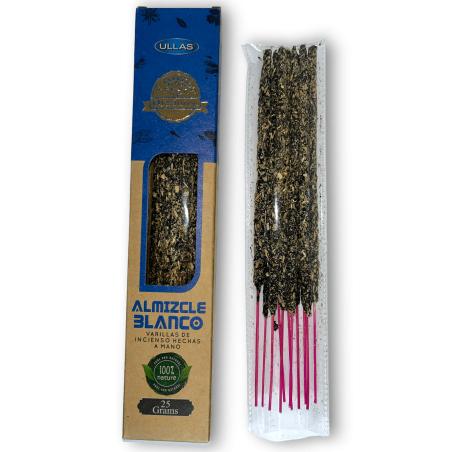 Incienso Ullas de Almizcle Blanco - White Musk - Hecho a mano - 25gr - Hecho en India - 100% Natural - ULLAS Incienso Orgánico