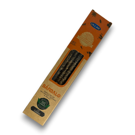 Encens Ulles de Sàndal - Sandalwood - Fet a mà - 25gr - Fet a Índia - 100% Natural - ULLAS Encens Orgànic