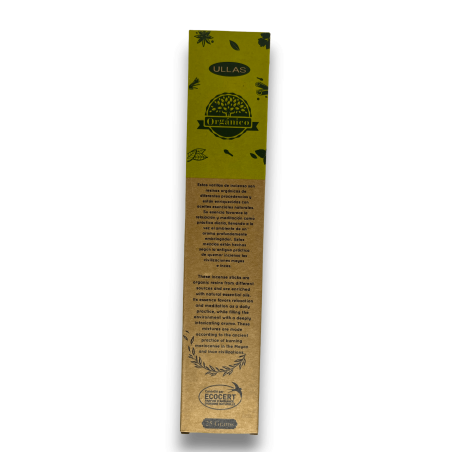 Kadzidło Ullas Rue - Arruda - ULLAS - Ręcznie robione - 25gr - Wyprodukowano w Indiach - 100% naturalne - Kadzidło organiczne UL