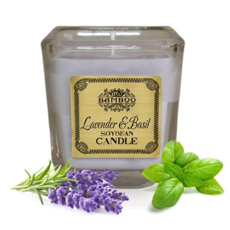 Vela de Cera de Soja - Lavanda y albahaca  - 3