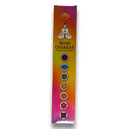 SAC 7 Chakra Incense - SAC Seven Chakras 35 Incense Sticks Pack (7 packets of 5 sticks)