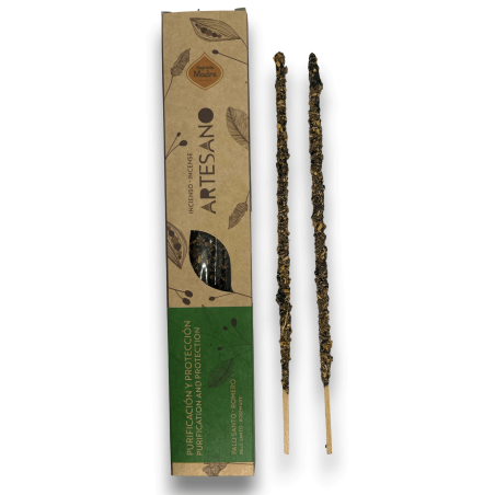 Incenso della Santa Madre Palo Santo e Rosmarino - Purificazione e Protezione - 5 bastoncini biologici - Incenso Artigianale