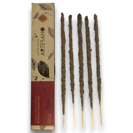 Sandelholz Räucherstäbchen Heilige Mutter - Innere Verbindung - 5 Bio-Stäbchen - Artisan Räucherstäbchen