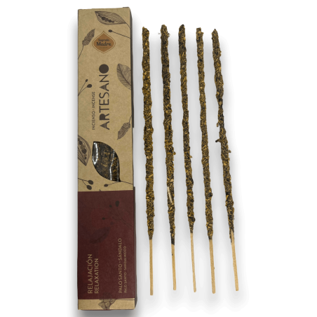 Encens Palo Santo i Sándalo Sagrada Mare - Relaxació - 5 barretes orgàniques - Encens Artesà