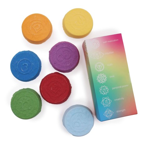 Chakras Badbomber Harmoni för Chakras och Inre Glöd - Stor Låda - 7 badbomber