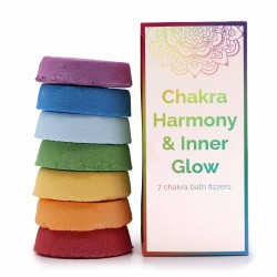Chakras Badbomber Harmoni för Chakras och Inre Glöd - Stor Låda - 7 badbomber