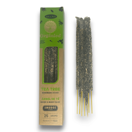 Incenso Ullas Tea Tree - Tea Tree - Feito à mão - 25gr - Fabricado na Índia - 100% Natural - Incenso Orgânico ULLAS