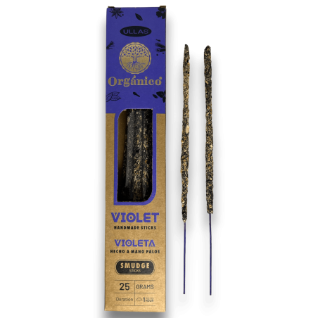 Encens Ulles de Violeta - Violet - Fet a mà - 25gr - Fet a Índia - 100% Natural - ULLAS Encens Orgànic