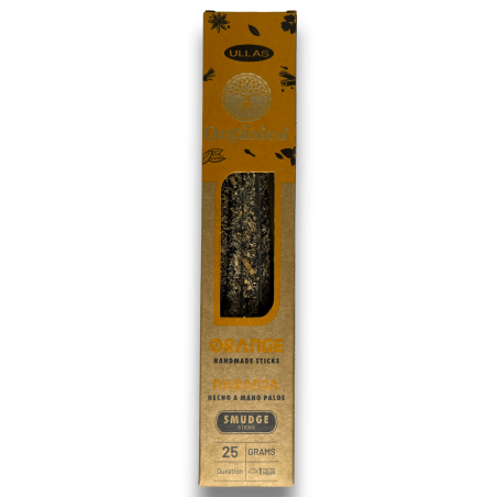 Orange Ullas Incense - Orange - Handmade - 25gr - Made in India - 100% Natural - ULLAS Organic Incense