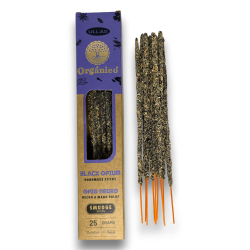 Black Opium Ullas Incense - Handmade - 25gr - Made in India - 100% Natural - ULLAS Organic Incense